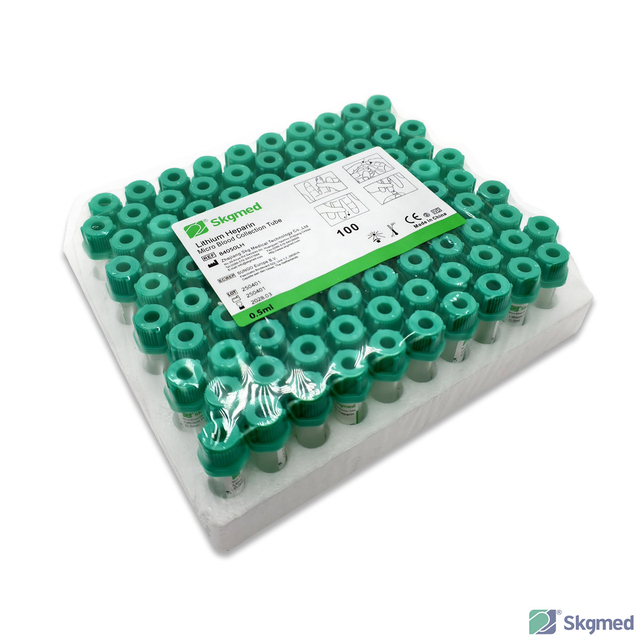 Mikro Kan Alma T&uuml;p&uuml; Heparin Lityum veya Heparin Sodyum 0,5ml veya 1,0ml