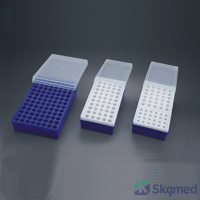 Mikroputkien s&auml;ilytyslaatikko 2 ml 1,8 ml 1,5 ml 0,5 ml 0,2 ml