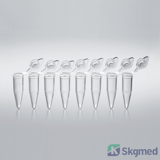 8 Snap PCR-buisjes met enkele dop in strips van 0,2 ml