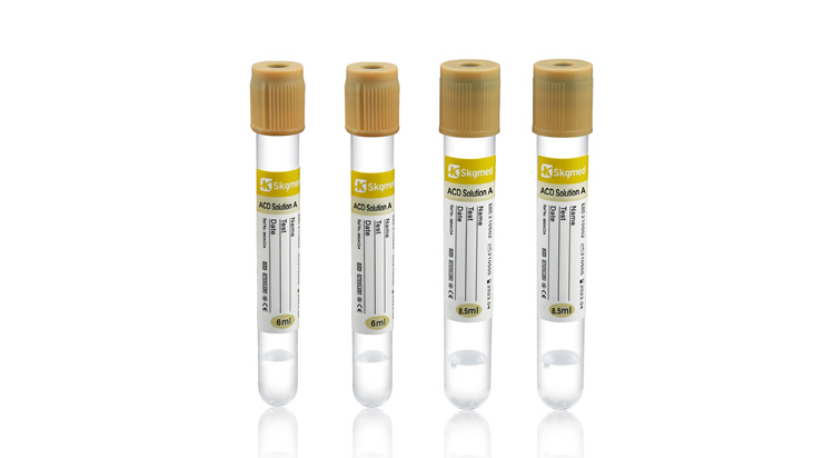 Zkumavky pro stanoven&iacute; krevn&iacute;ch skupin ACD-A a ACD-B . 