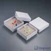 100 at 81 grid Cardboard Cryoboxes (Pabalat, Puti, Walang pagpi-print)